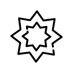 star symbol line style icon
