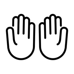 Fototapeta premium ten hands signal line style