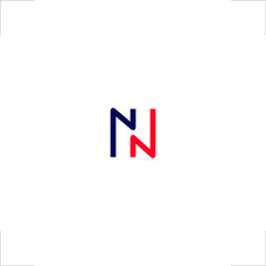  initial N N letter logo design