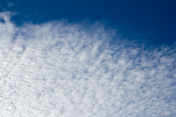 Backdrop from ragged clouds on a blue sky