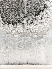 Frosty pattern on a windowpane