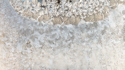 Frosty pattern on a windowpane