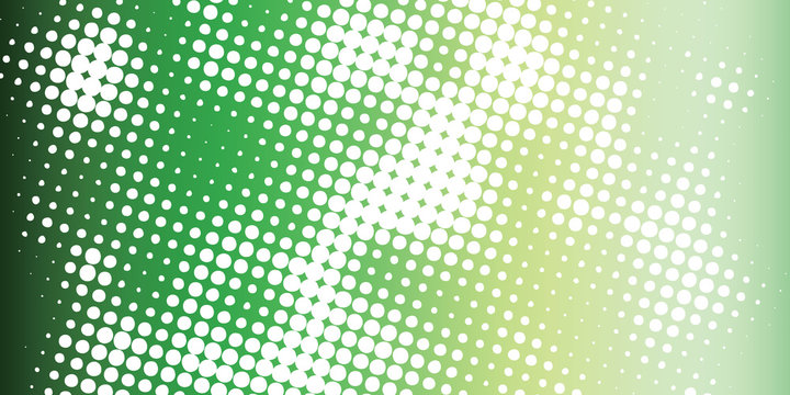 White And Green Pop Art Retro Comic Background With Halftone Dots Design