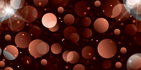 Brown bokeh abstract background. Vector stock illustration