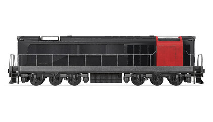 Obraz premium Old Steam Locomotive Isolated
