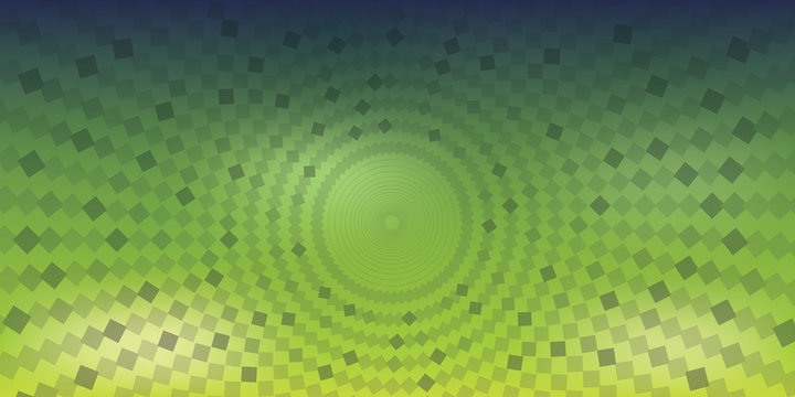 Abstract Green Pixel Background. Falling Pixels. Geometric Mosaic Background