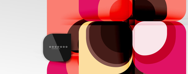 Abstract background - geometric cut paper design flower or square shape composition. Vector Illustration For Wallpaper, Banner, Background, Card, Book Illustration, landing page