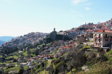 Obraz premium Arachova mountain town Boeotia Greece