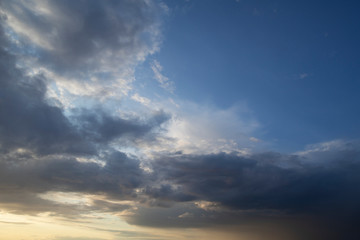 Naklejka na ściany i meble beautiful abstract evening sky with clouds landscape
