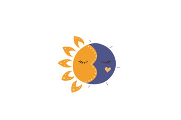 Sleeping sun and moon.