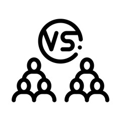 Command Battle Icon Vector. Outline Command Battle Sign. Isolated Contour Symbol Illustration