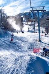 skiing at the north carolina skiing resort in february