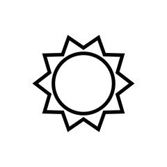 summer sun line style icon
