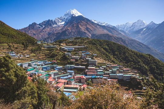 Namche Bazar Village. Sagarmatha National Park, Nepal