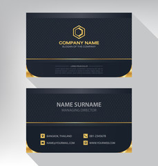 Business card in modern luxury style black and gold color