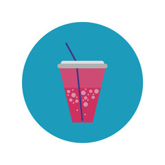 beverage pot with straw block and flat style