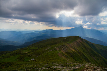 Summer landscape, Carpathian mountains
