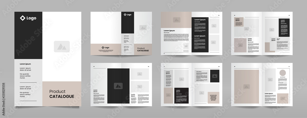 Canvas Prints modern company product catalogue design template