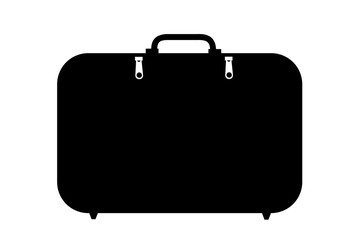 Suitcase, briefcase and bag - luggage and baggage for travelling. Vector illustration isolated on white.