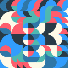 Obraz premium Vector pattern of geometric elements in a modern style for background design, print, social networks, packaging, textile, web.