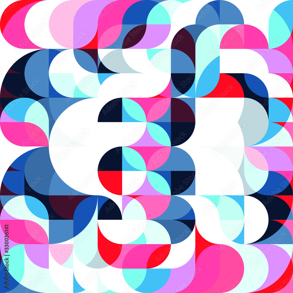 Wall mural vector pattern of geometric elements in a modern style for background design, print, social networks