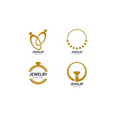 Jewelry logo vector icon template
