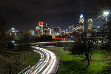 Fototapeta na wymiar Downtown of Charlotte North Carolina skyline