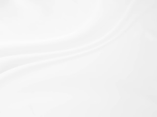 White cloth background abstract with soft waves.white crumpled blanket