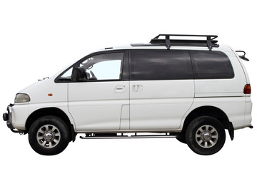 Four- wheel-drive car for mountain driving.