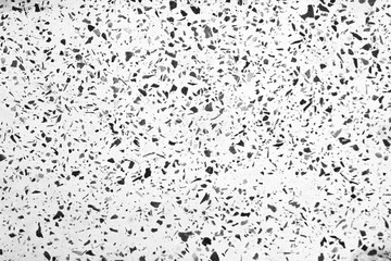 Terrazzo black and white texture or polished stone old floor seamless patterns background