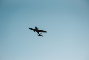 Airplane in the sky.