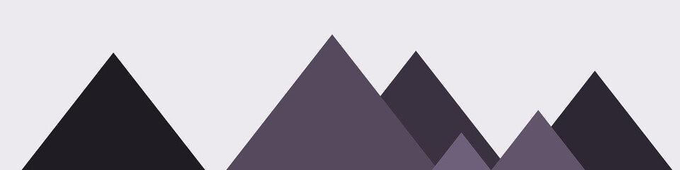 Abstract Random Placed Mountains Panorame Generative Art background illustration