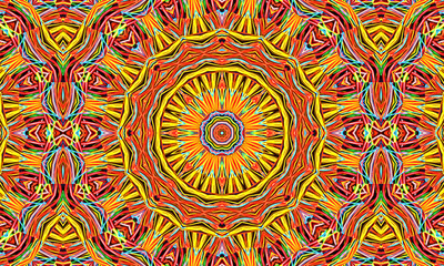Abstract kaleidoscope background. Beautiful multicolor kaleidoscope texture. Unique kaleidoscope design. 