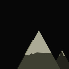 Abstract Random Placed Mountains Panorame Generative Art background illustration