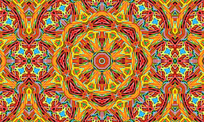 Abstract kaleidoscope background. Beautiful multicolor kaleidoscope texture. Unique kaleidoscope design. 