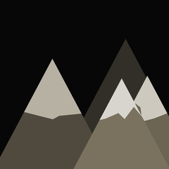 Fototapeta premium Abstract Random Placed Mountains Panorame Generative Art background illustration