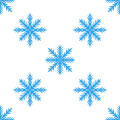 Fototapeta na wymiar Blue winter seamless pattern, doodle elements for wrapping paper and textile.