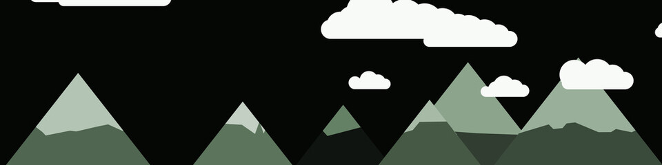 Abstract Random Placed Mountains Panorame Generative Art background illustration