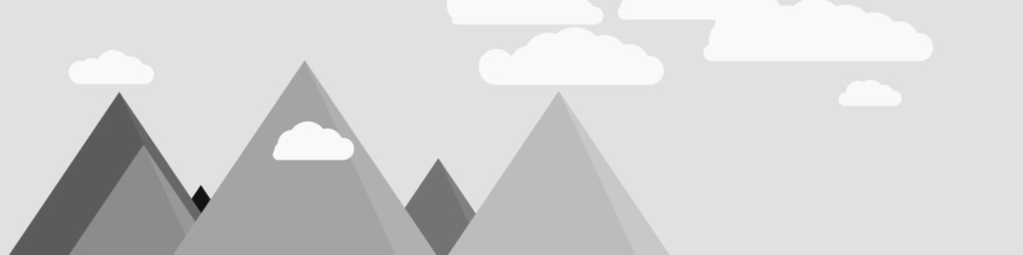 Abstract Random Placed Mountains Panorame Generative Art background illustration