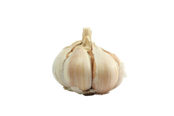 garlic isolated on white background and clipping path.