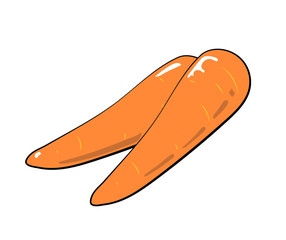 シンプルなニンジンのイラスト