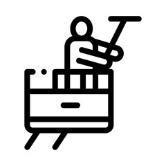 Window Washer Icon Vector. Outline Window Washer Sign. Isolated Contour Symbol Illustration