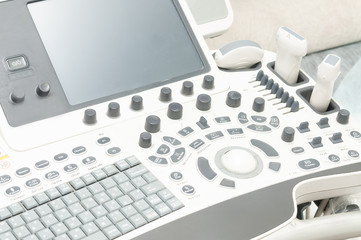 Obraz na płótnie Canvas Ultrasound device closeup in clinic