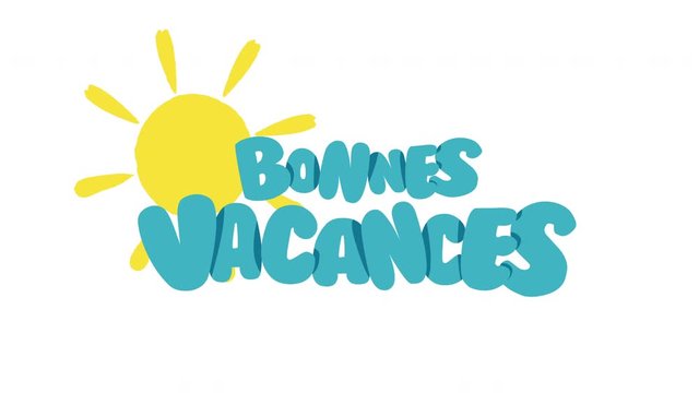 bonnes vacances- carte de vacances et soleil anim&eacute;