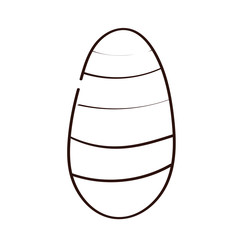 easter egg painted with stripes line style