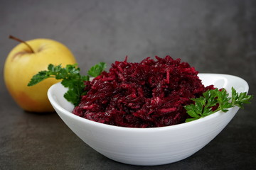 Beetroot and Apple salad. Healthy diet