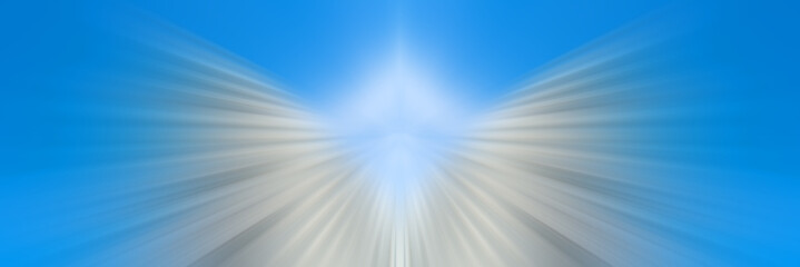 The image of a heavenly angel. ghost with white wings. Abstract light background.