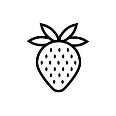 sweet strawberry fruit line style
