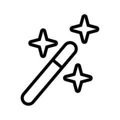 wand magic line style icon