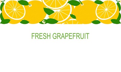 Vector fresh grapefruit template suitable for banners, magazines, websites, restaurants and menus. Healthy eating with fruits for a healthy lifestyle.